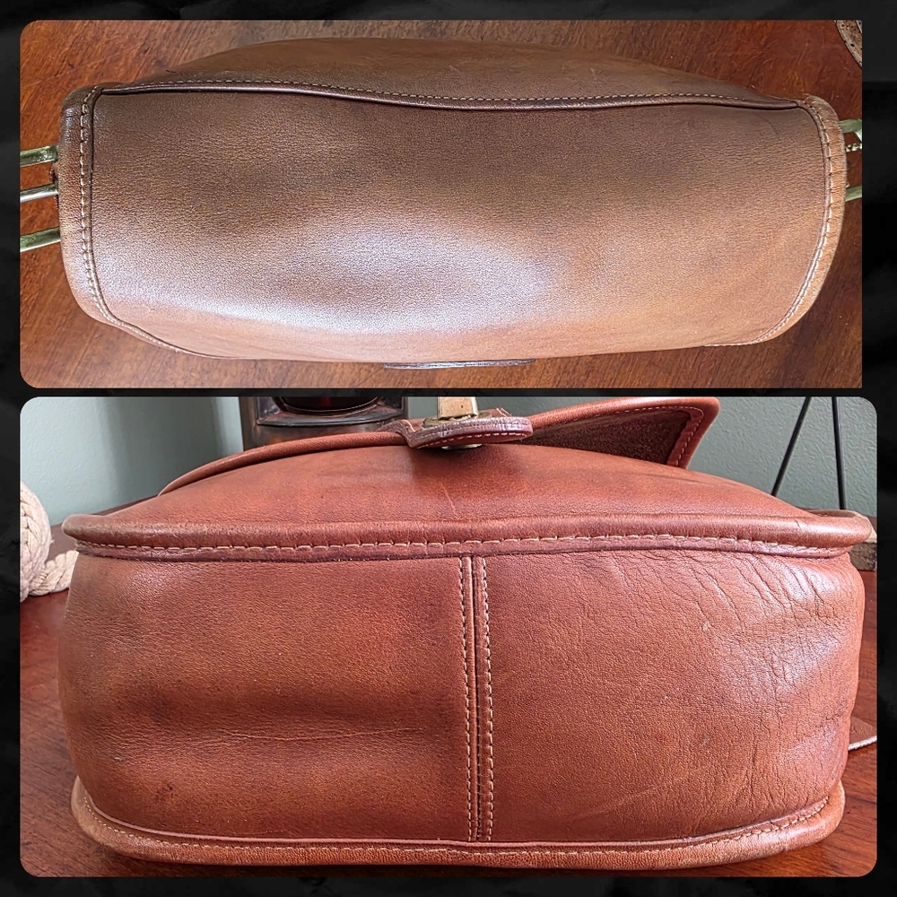 Coach 9535 Saddlery Bag Crossbody British Tan Leather Shoulder Bag Vintage - Picture 5 of 16